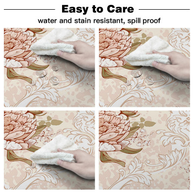 داليا زهرة يترك الرجعية مفرش المائدة المستديرة مقا...