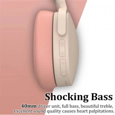 سماعات بلوتوث لاسلكية مع ميكروفون ، فوق الأذن ، سم...