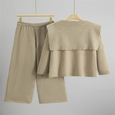 المرأة عادية محبوك 2 قطعة مجموعات الكورية تريكو ست...