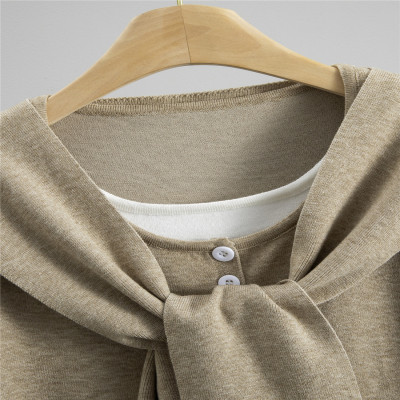 المرأة عادية محبوك 2 قطعة مجموعات الكورية تريكو ست...