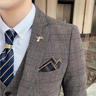 بدلة القنب 7XL (سترة + سترة + بنطلون) نمط إيطالي أ...