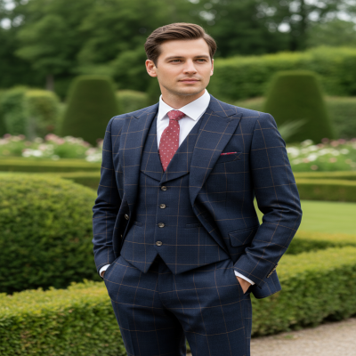 ST كاسي جودة عالية 3 قطعة بدلة متقلب مجموعة أزرق د...