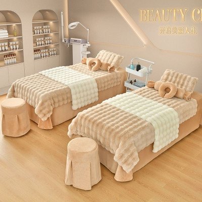 أطقم مفارش أسِرة على شكل فقاعة لصالون التجميل ، غط...