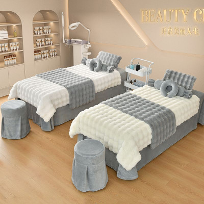 أطقم مفارش أسِرة على شكل فقاعة لصالون التجميل ، غط...