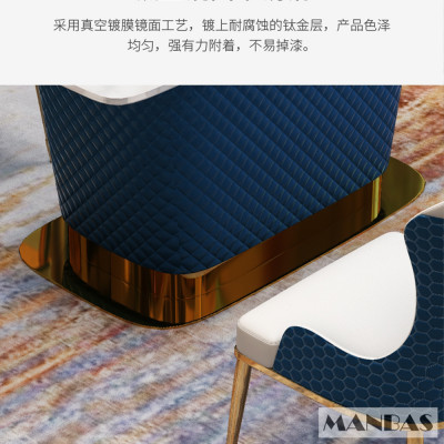 طقم طاولة رخامية مانباس مع 6 كراسي جلدية ، رفع غرف...