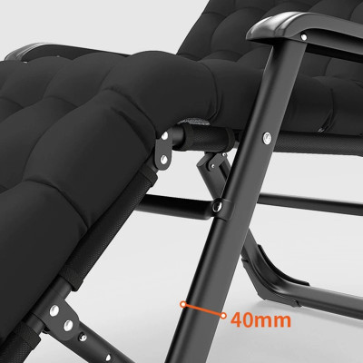 كرسي صالة مستلق قابل للطي مع وسادة ، كرسي دباغة لل...