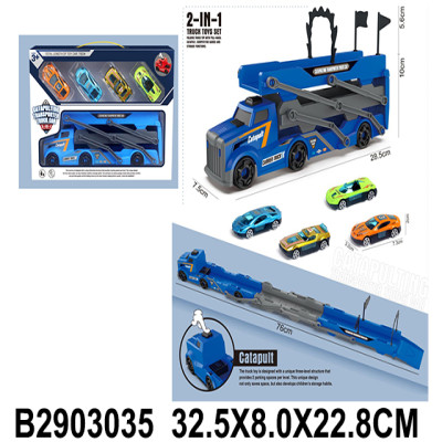 شاحنة نقل مع اربع سيارات 2 في 1 #10-2903035