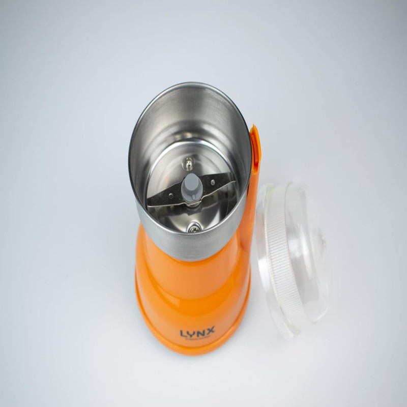 مطحنة القهوة من لينكس، كوب وشفرات من الفولاذ المقا...