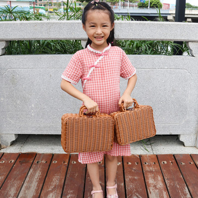 1 قطعة سلة تخزين منسوجة يدوية غطاء الحطام توحيد صن...