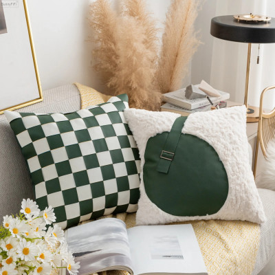 غطاء وسادة زهور يدوي دائري ، مخملي ، أقحوان ، ديكو...