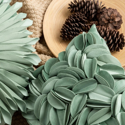 غطاء وسادة زهور يدوي دائري ، مخملي ، أقحوان ، ديكو...