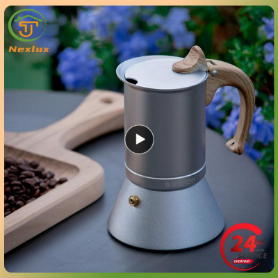 موقد إيطالي وطباخ حثي ، صانع قهوة ألومنيوم ، وعاء...