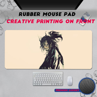 Popular Cool Comic Vagabond Art Mouse Pad Non-Slip Rubber Edge locking mousepads Game play mats for notebook PC computer