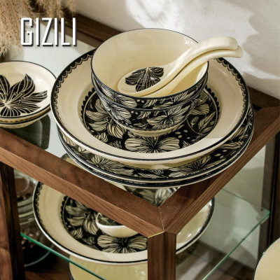 أطقم أطباق طعام سيراميك ، أواني طعام زهور عتيقة ،...