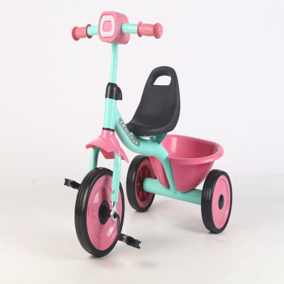 دراجة ثلاث عجلات موسيقى وضوء وردي 25-YQM-358P