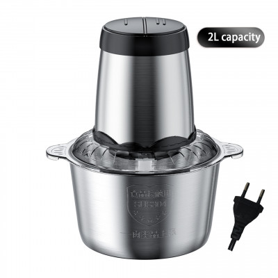 مفرمة لحوم كهربائية 2L للمطبخ المنزلي من الفولاذ ا...