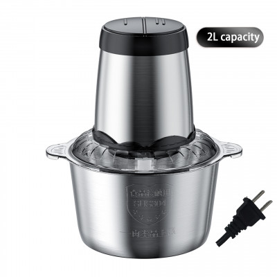 مفرمة لحوم كهربائية 2L للمطبخ المنزلي من الفولاذ ا...