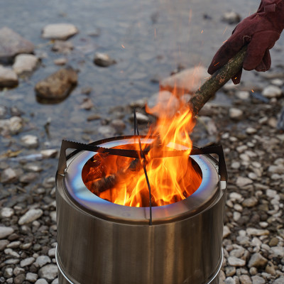 المحمولة للطي التخييم موقد الخشب ، سعة كبيرة ، الف...