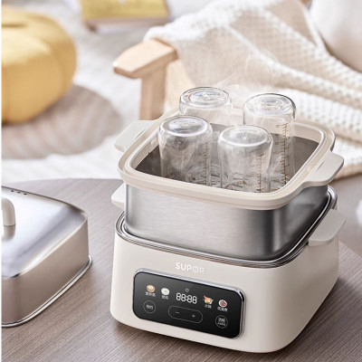 مبخرة كهربائية متعددة الوظائف مع وعاء مدمج ، آلة ط...