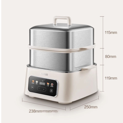 مبخرة كهربائية متعددة الوظائف مع وعاء مدمج ، آلة ط...