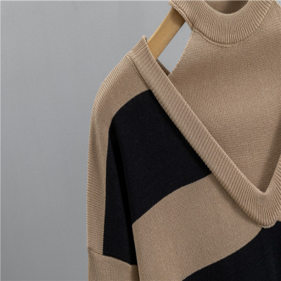 المرأة سترة قطعتين مجموعة مسلم بلوفر مغزول واسعة ا...