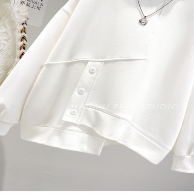 بلوفر شتوي سترة نسائية بلايز بوهو عادية كم طويل سح...