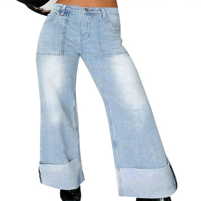 الضوء الأزرق عالية الخصر النساء الدنيم السراويل وا...