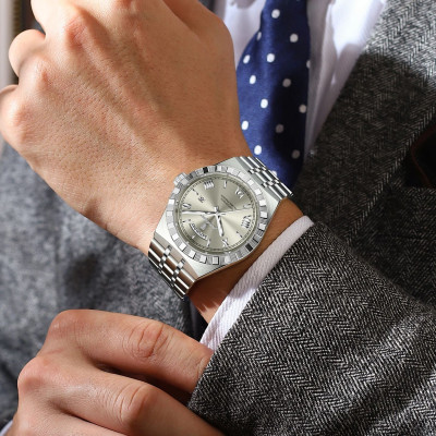 POEDAGAR ساعة يد رجالية عصرية فاخرة تاريخ الأسبوع...