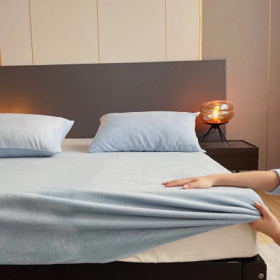 الخريف الشتاء الدافئة المجهزة غطاء سرير الفانيلا ل...