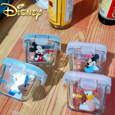 صندوق غداء زجاجي من ديزني-بوروسيليكات بغطاء ، ميكي...