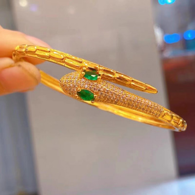 سوار ثعبان مرصع بالذهب من البوتيك AU999 ، طراز عتي...