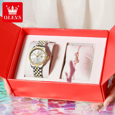 OLEVS 5593 ساعات نسائية أصلية فاخرة كوارتز ساعة يد...