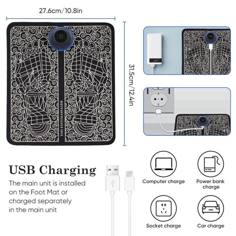 جهاز تدليك القدمين الكهربائي | EMS Electric Foot M...