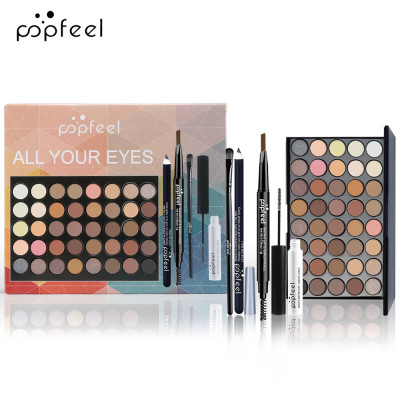 Eye makeup set for women, eyeshadow palette, eyeliner, mascara, eyebrow pencil, makeup tools box, gifts