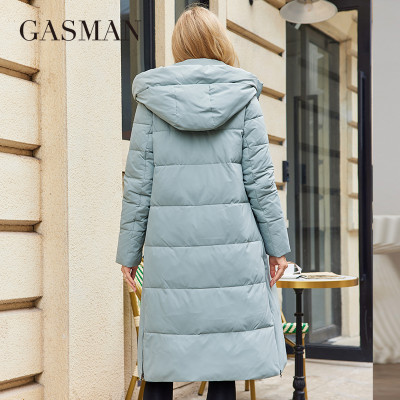 جاسمان-سترة طويلة بقلنسوة للنساء ، سترات دافئة ، م...