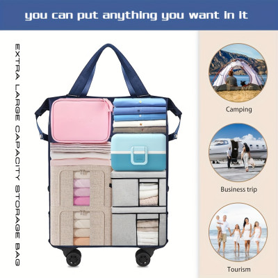 حقيبة سفر قابلة للتعديل بألوان متعددة