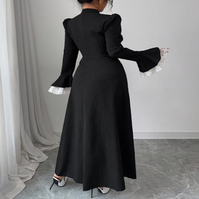 فستان نسائي عباية بأكمام مضيئة دانتيل فساتين حفلات...