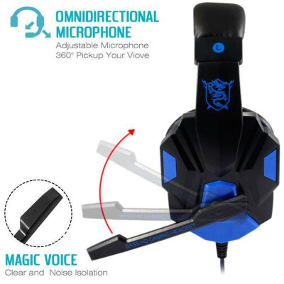 سماعات الألعاب السلكية مع 120 ° قابل للتعديل إلغاء...