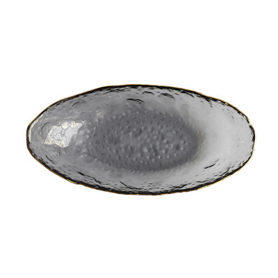 طبق من الزجاج غير النظامية أطباق عشاء أطباق الذهب...