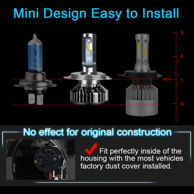 2 قطعة سيارة العلوي H4 LED H7 18000LM 110W CSP H1...