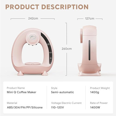 مصغرة Q 2 في 1 شخصية آلة صنع القهوة كوب واحد ، صان...