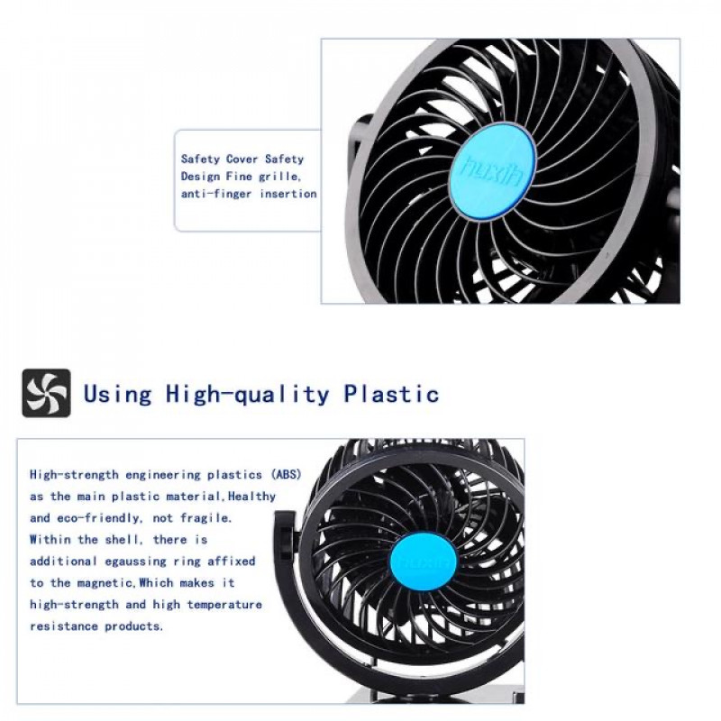 مروحة سيارة ذات رأسين تتحرك بزاوية 360 درجة