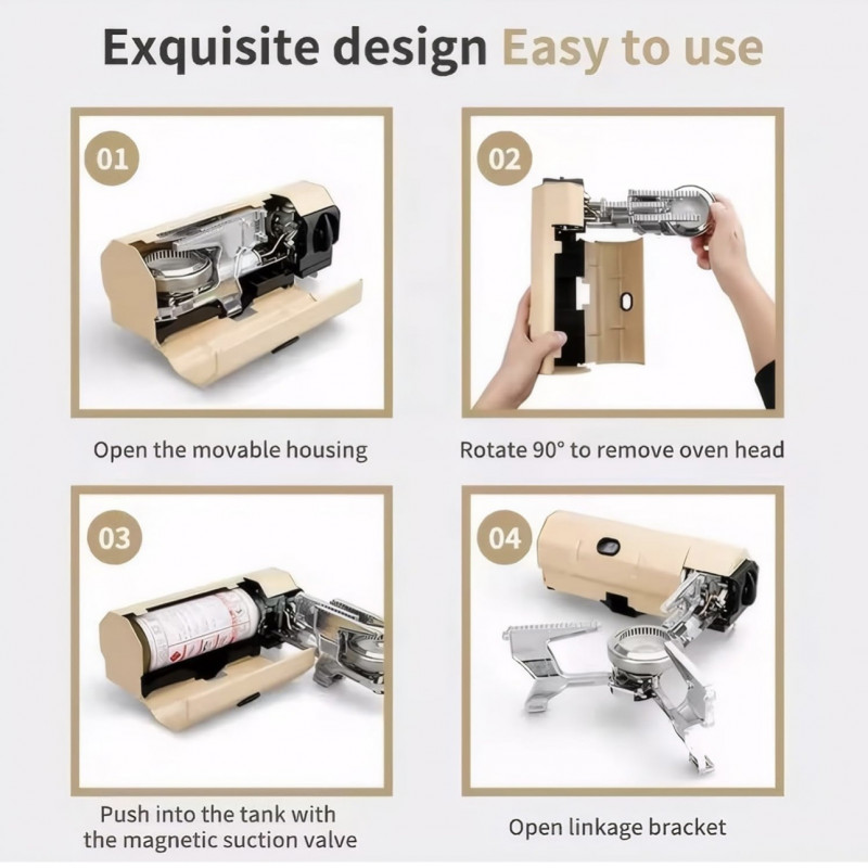 موقد بوتان قابل للطي من CJC، موقد تخييم محمول، موق...