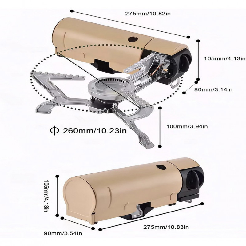 موقد بوتان قابل للطي من CJC، موقد تخييم محمول، موق...