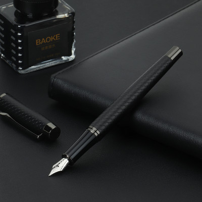 A set of ink pens in black and gray