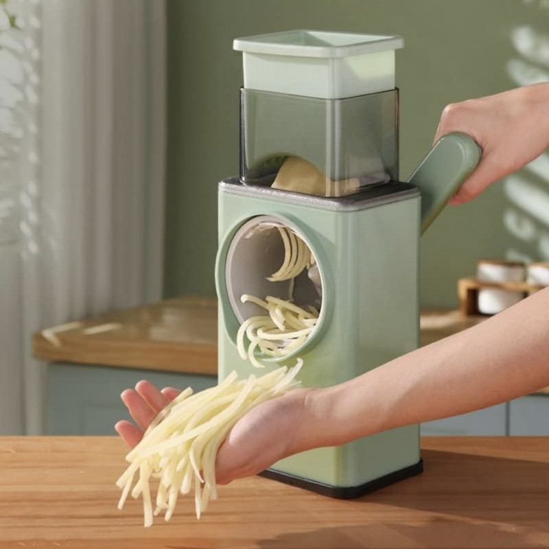 قطاعة يدوية دوارة ومبشرة بثلاث شفرات دائرية من الف...