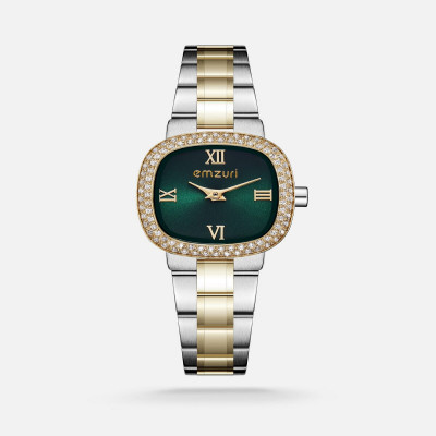 ساعة نسائيه ستيل بلون ذهبي وفضي