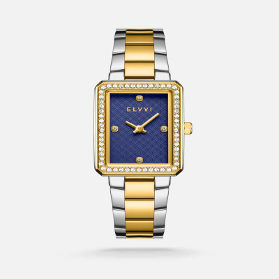 ساعة الفي نسائيه من الستيل بلون فضي وذهبي