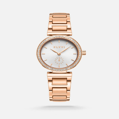 ساعة الفي نسائيه ستيل بلون الروز قولد