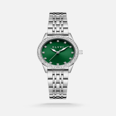 ساعة الفي نسائيه بسير ستيل باللون الفضي